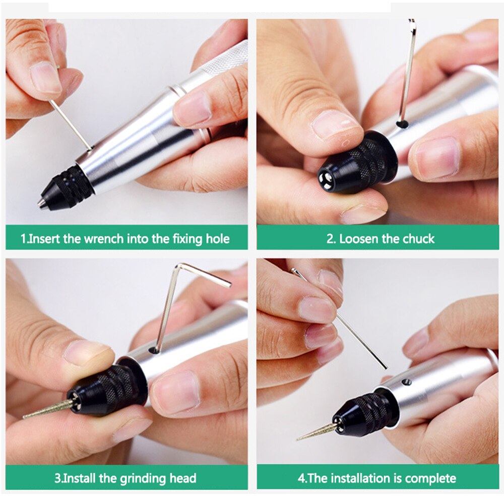 Mini trapano elettrico portatile rettificatrice elettrica trapano incisione penna incisione taglio strumento di perforazione Micro strumento di perforazione