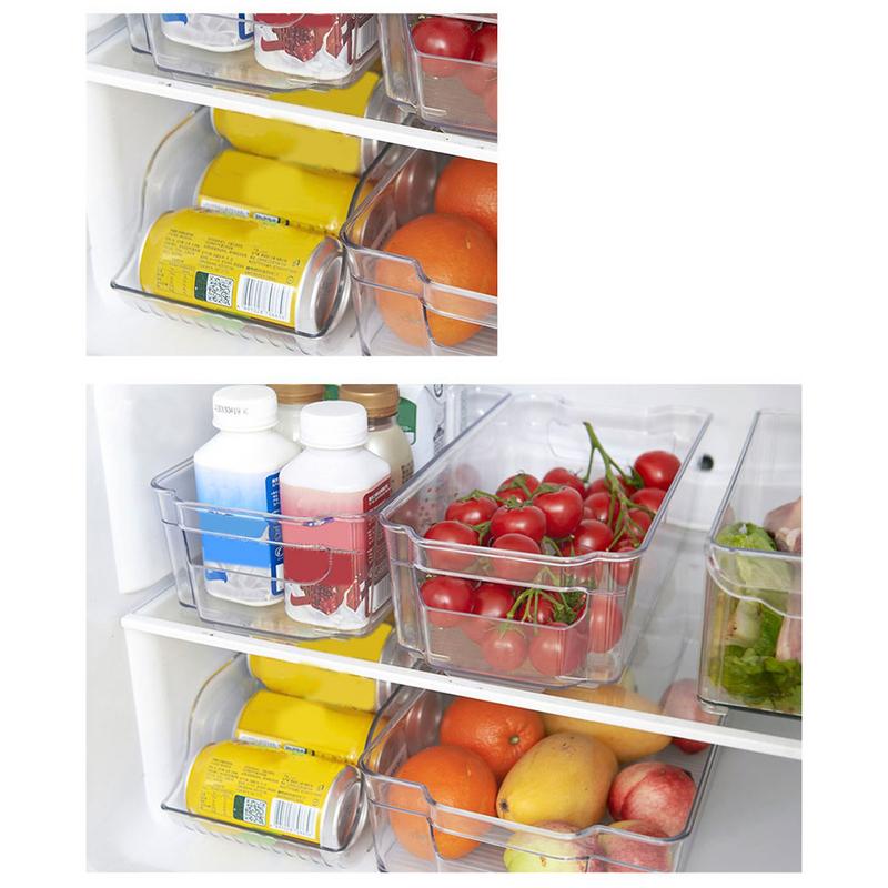 Plastic Storage Bins Refrigerator Storage Box Food Storage Containers With Lid Kitchen Fridge Cabinet Freezer Organizer Gadgets