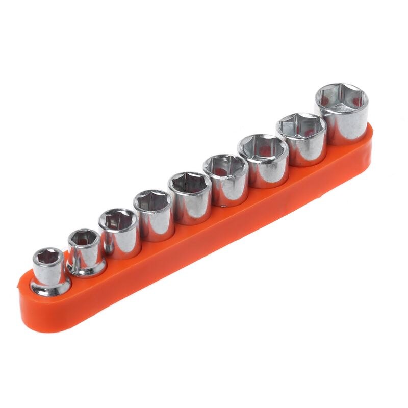 Juego de herramientas de mano para reparación de bicicletas, llave de cabeza hexagonal, adaptador de enchufe de 5-13mm, 9 unids/set