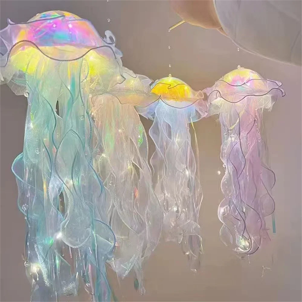 Lampe blomsterlampe soveværelse natlampe glødende vandmænd til hjemmet havefest festival atmosfære dekoration
