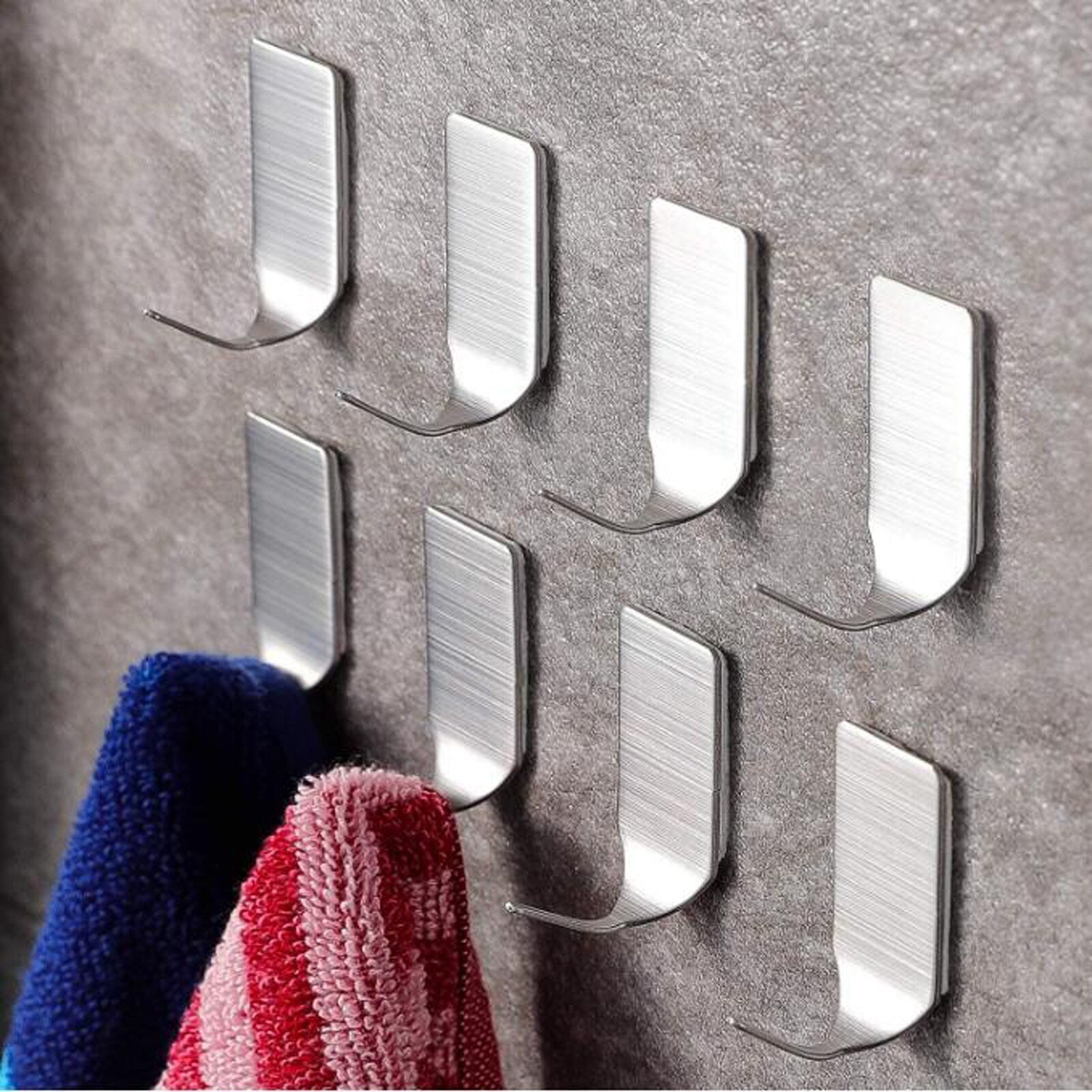 25# Stainless Steel Hook Sticky Hook Kitchen Nail-free Seamless Wall Hanging Multipurpose Stick Hook Up Bathroom Firmly Крючки