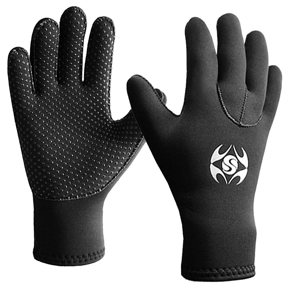 3mm Neoprene Five Finger Wetsuit Gloves Anti-slip Water Gloves for Diving Snorkeling Surfing Kayaking: S