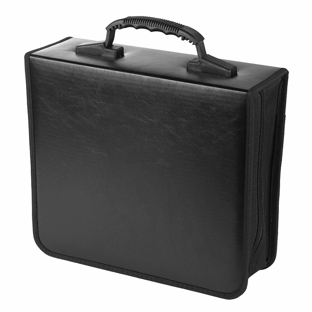 Large Capacity Portable Zipper PU Leather CD DVD Wallet Holder Bag Album Disc Organizer Media Storage Case For 400 / 520 discs