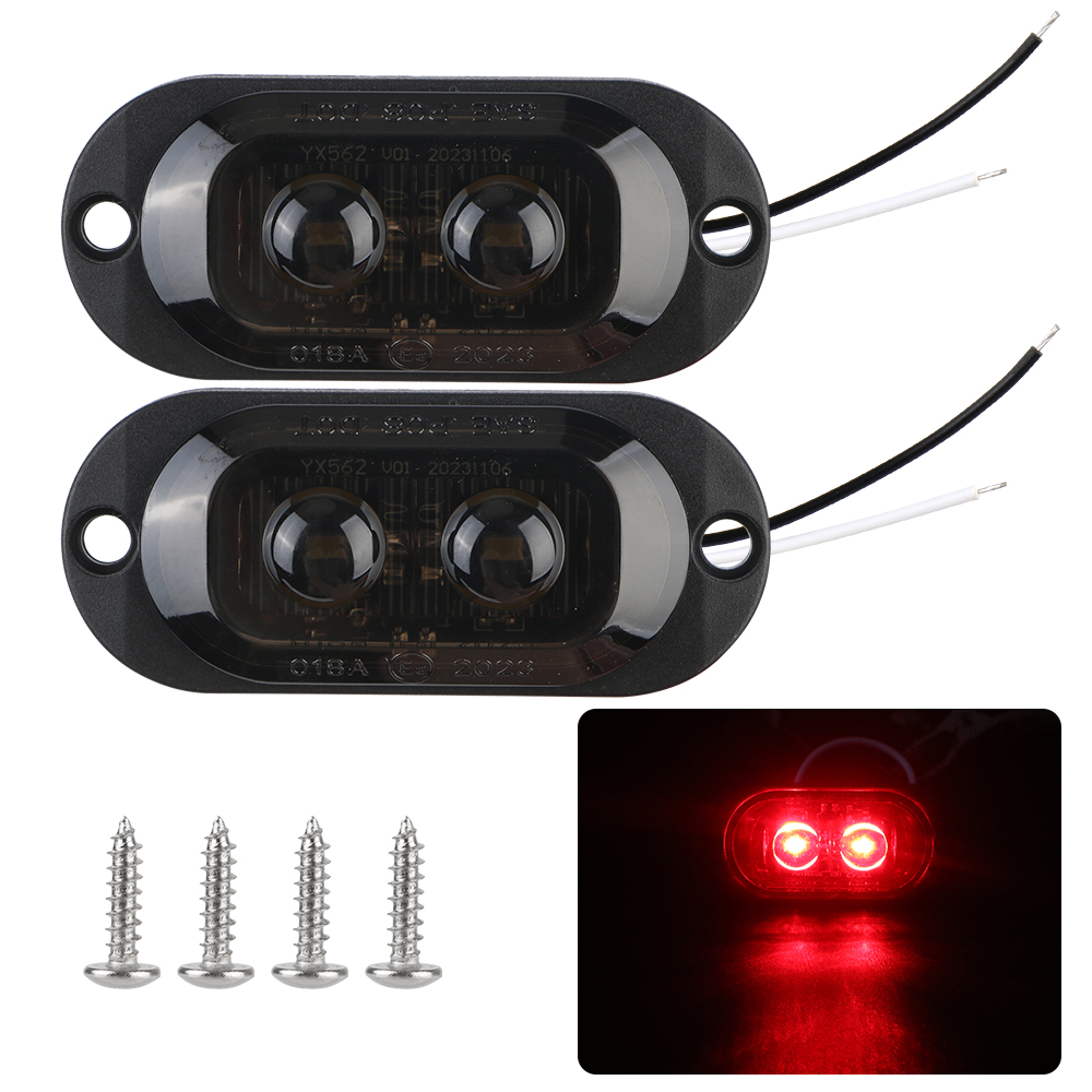 12V 24V Truck Positie Verlichting Auto Zijmarkeringslichten Led Signaal Licht Trailer Verlichting Indicator Achterlichten Auto accessoires: Warm White