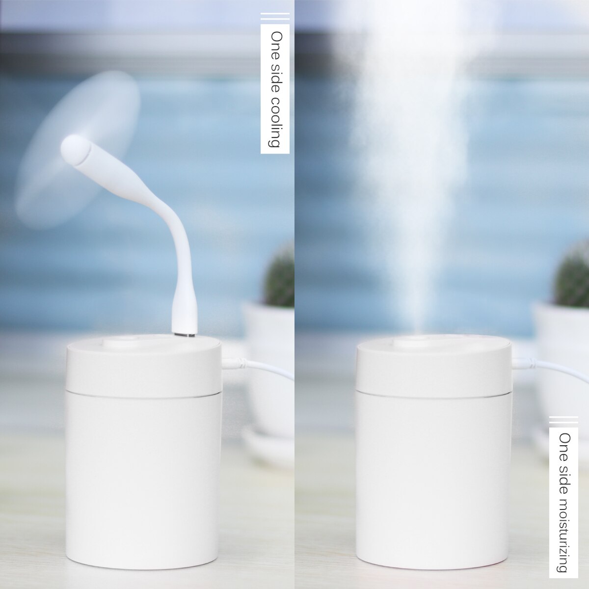 USB Car Humidifier With Fan Ultrasonic Humidifier Mini Aroma Essential Oil Diffuser Aromatherapy Mist Maker For Home Office