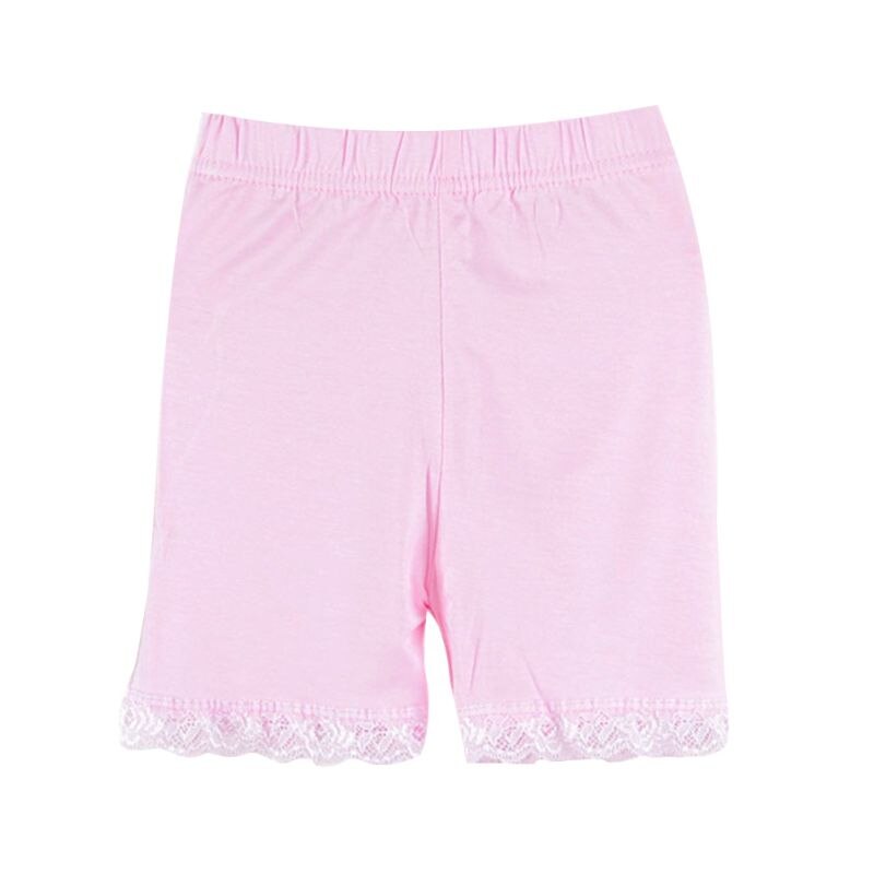 Kinderen Korte Broek Baby Meisjes Casual Shorts Veiligheid Stretch Shorts Kids Leggings met Kant Patroon: Roze / 12T