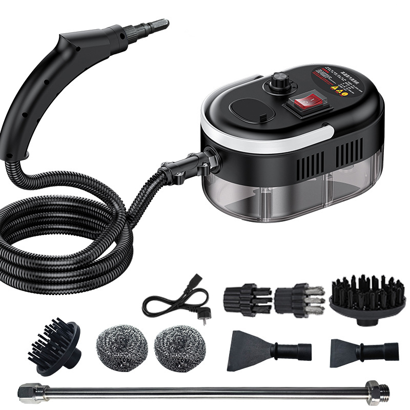 Limpiador a vapor de mano, máquina de limpieza a vapor de alta presión para máquina, capó de cocina, aire acondicionado, limpiador a vapor para coche: Negro / 220 V