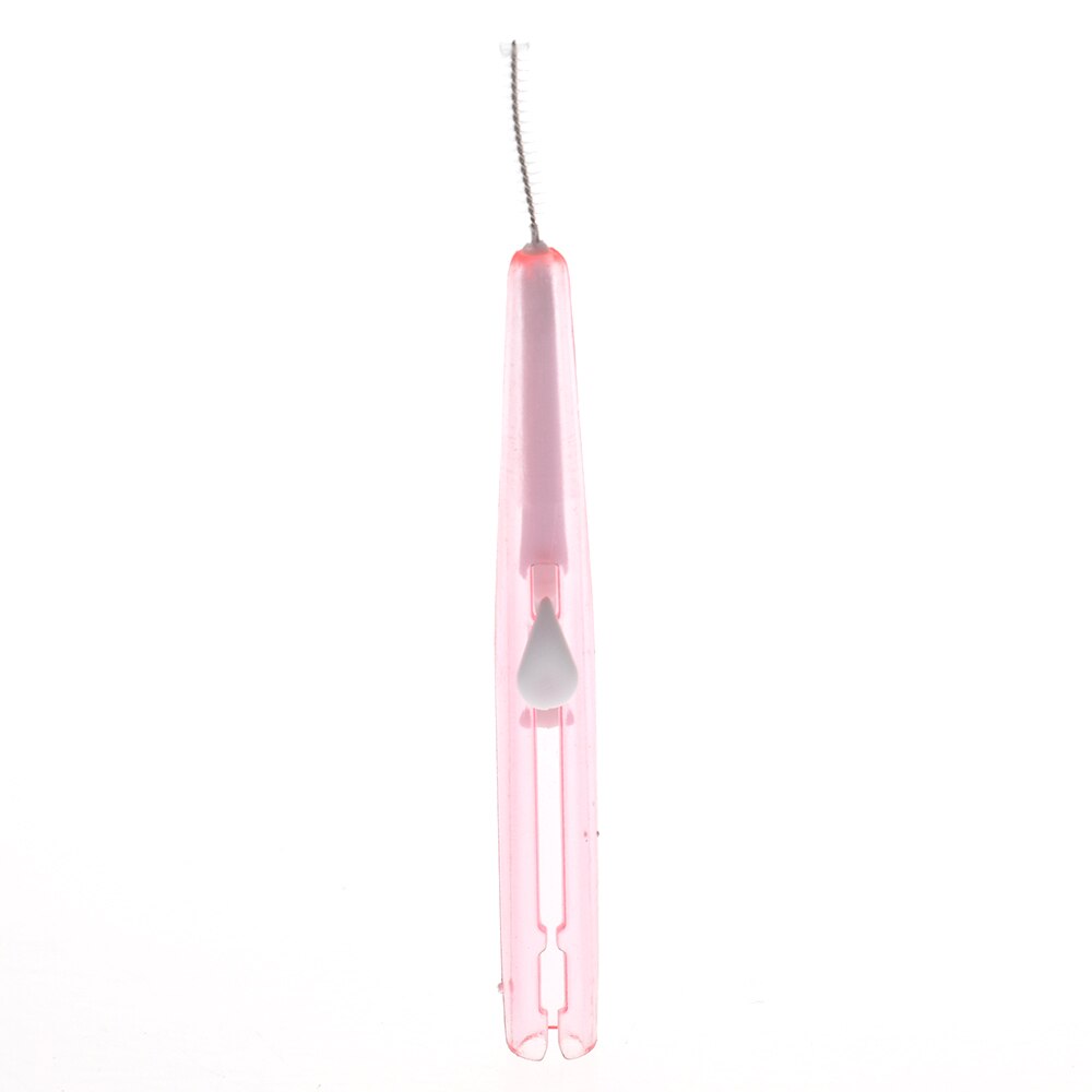 60 pcs/pack Push-Pull Interdental Brush 0.6mm Gum Interdental Brush Orthodontic Wire Brush Toothbrush Oral Care Toothpick