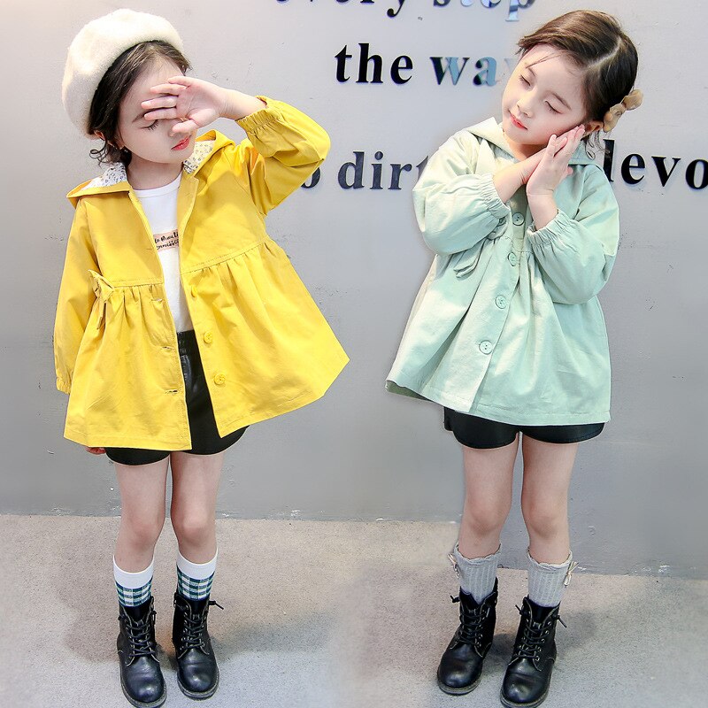 Baby Girls Jacket Autumn Winter Girls Windbreaker Coat Girl Trench Coat For 1 2 3 4Years Infant Outerwear Children Clothing