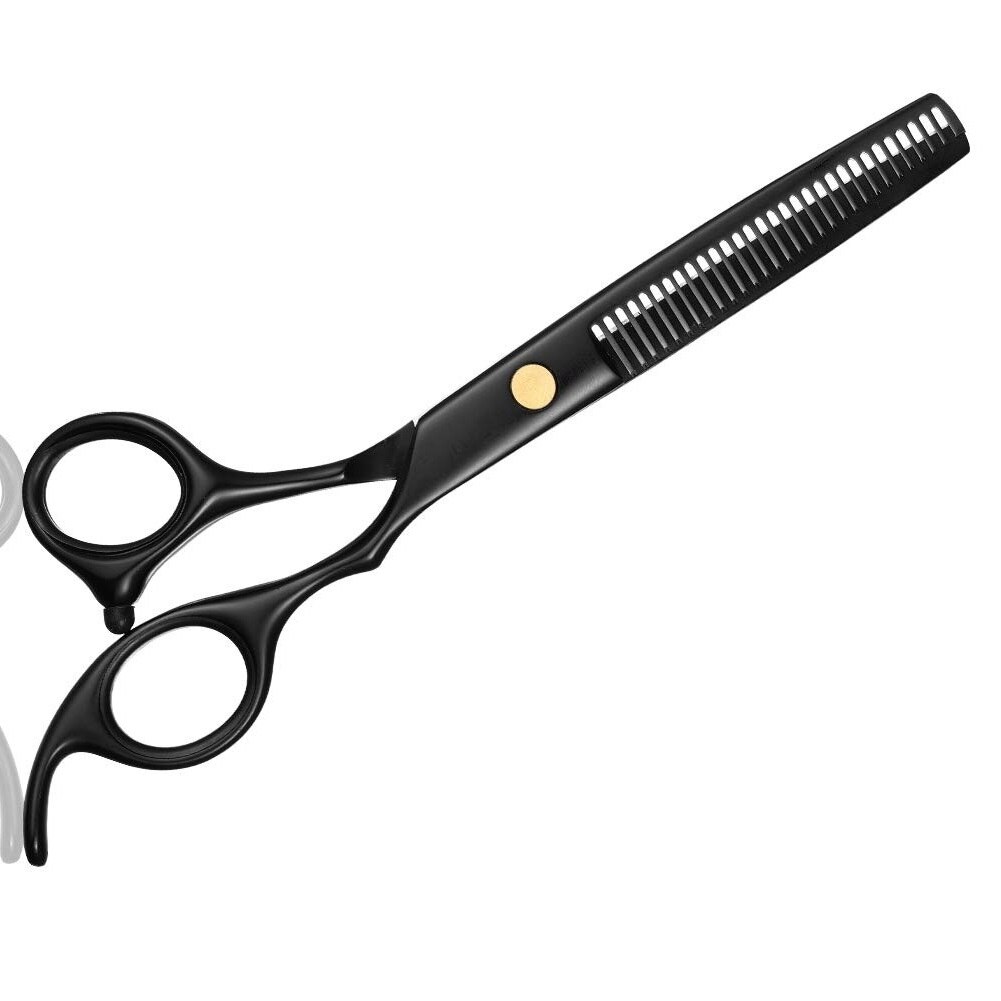 YBLNTEK-tijeras de peluquería de 6 pulgadas, herramienta de estilismo de salón de belleza, de acero inoxidable: Thinning Black