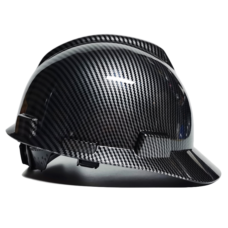 Veiligheid Helm Mannen Vrouwen Veiligheid Caps Carbon Fiber Bouw Hard Hoed Abs Beschermende Helmen Werk cap: Black Helmet