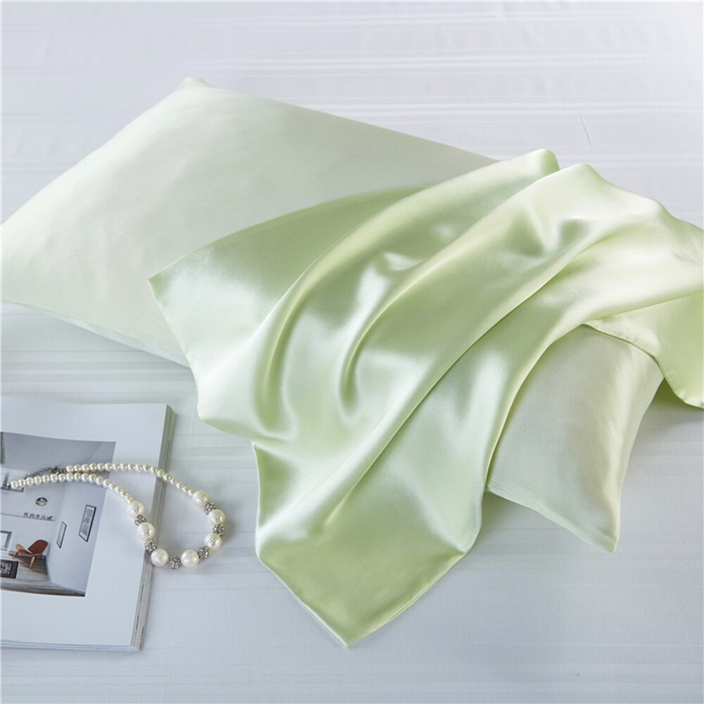16 Mm Double face housse de coussin en soie 100 soie Pure taie d'oreiller 100 soie housse de coussin en soie housse de coussin en soie: Tea green