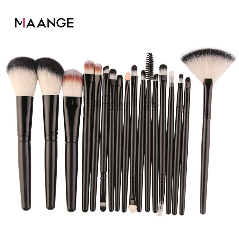 Maange 18-pieza Set de brochas de maquillaje de ojos de herramientas de belleza: 5445HB