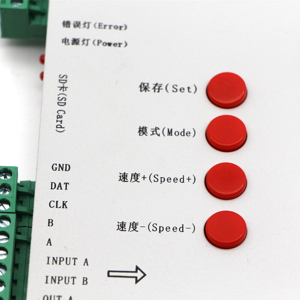 DC5~24V T-1000S 256G RGB Controller T1000S SD Card APA102 WS2801 WS2811 WS2812B LPD6803 DMX512 LED 2048 Pixels Controller