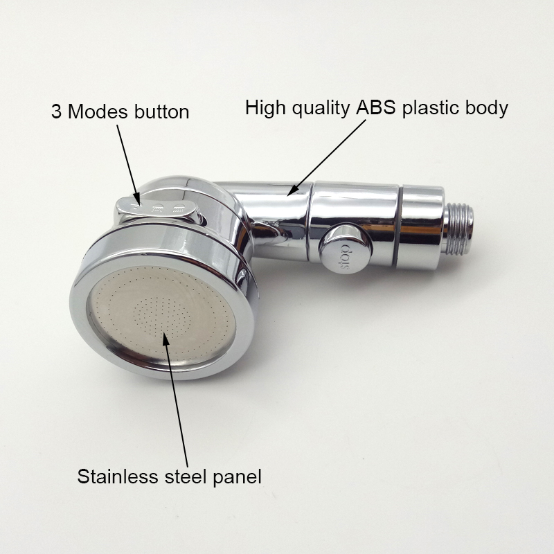 Kitchen Faucet Extender Bathroom Basin Tap Aerator with Diverter Valve 3 Modes Shower Head Faucet Attachment External Shower Set