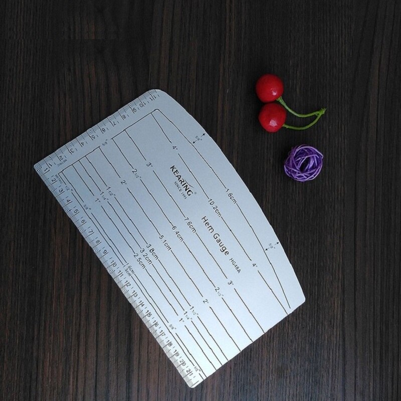 8" Tailor Measure Ruler 22cm Metal Sewing Ruler Clothing Patchwork Template HG48A