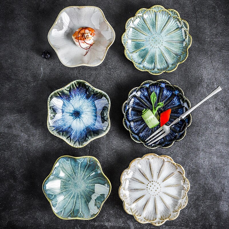 Fancy ceramic dishes, snack dishes, sauce dishes, household dipping dishes, Japanese cold dishes