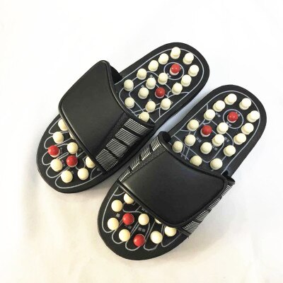 PRESSURE RELIEF FOOT MASSAGE SLIPPERS Reflexology Sandals Foot Care Tool Relief achy pain feet Relaxation for Parents: WHITE / 42-43