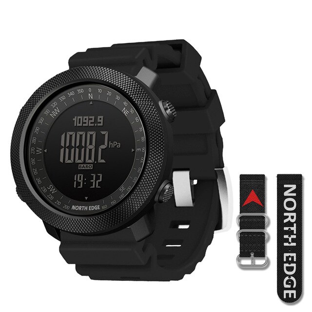 Noord Rand Mannen Sport Horloges Hoogtemeter Barometer Kompas Thermometer Stappenteller Wereldtijd Horloges Digitale Running Wandelen Horloges