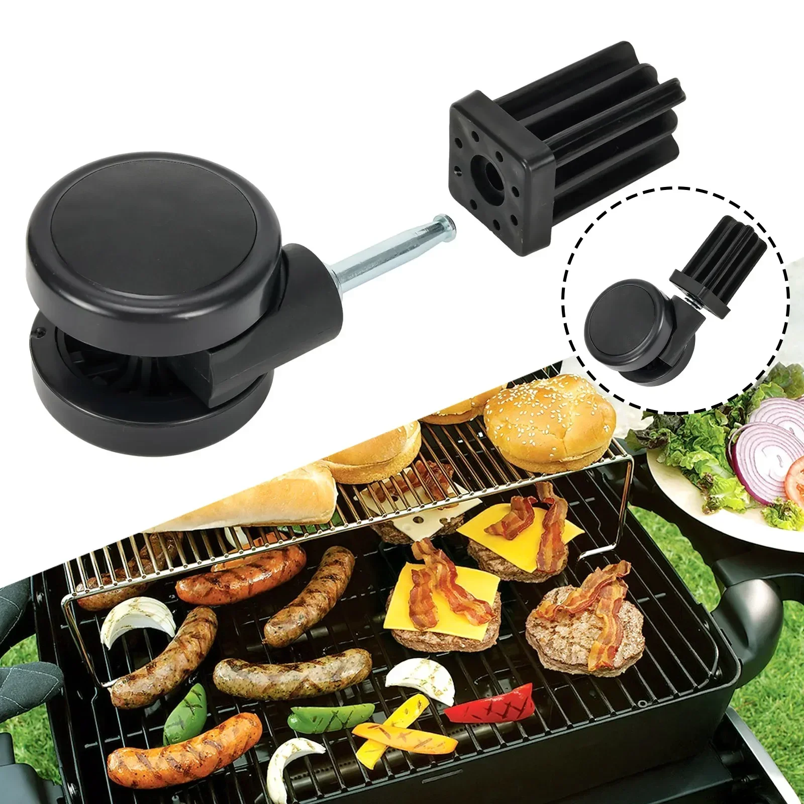 Zwenkwiel Gasgrills Betrouwbare vervangende zwenkwielen voor Weber-grills Compatibel met Summit 6414 306414