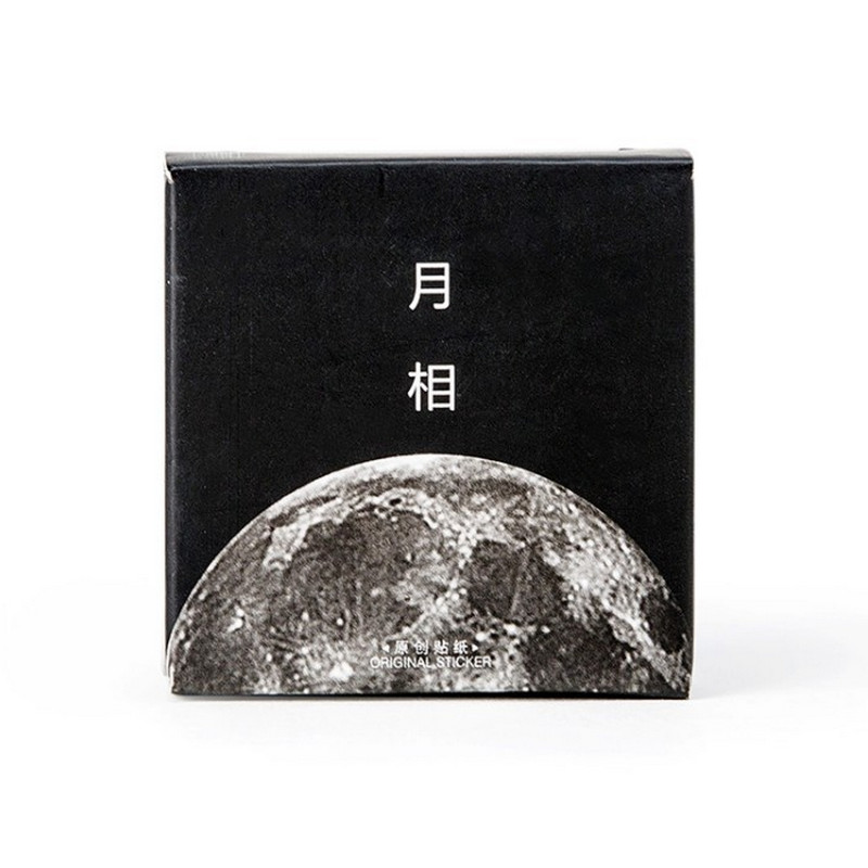 Autocollant de scrapbooking, planificateur, agenda, papeterie, fournitures scolaires et de bureau, étiquette d'emballage, 45pc phases de la lune, planète spatiale