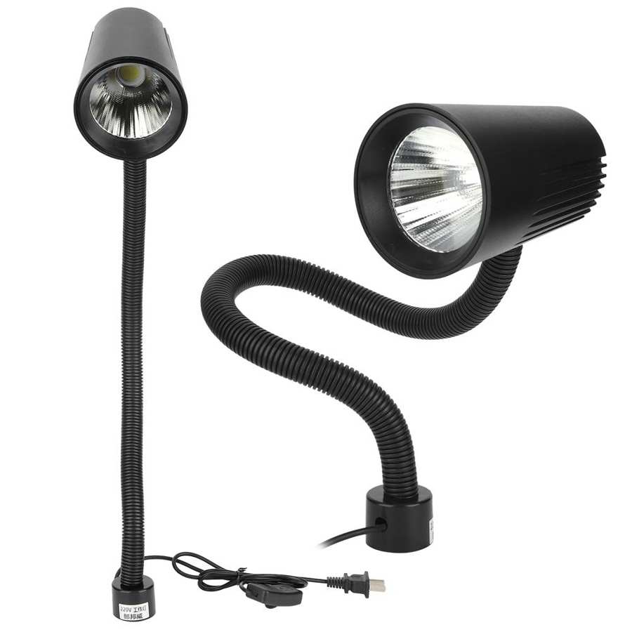 AC 100-220V 20W LED Sewing Machine Light Flexible Gooseneck With Magnetic Base For CNC Lathe Tool Woek Table Lamp