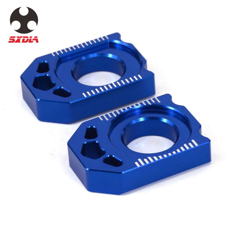 Motorcycle CNC Aluminum Rear Chain Adjuster Axle Blocks For Yamaha YZ 125 125X 250 250F 250X 450F 450FX WR 250F 450R 250R 250X