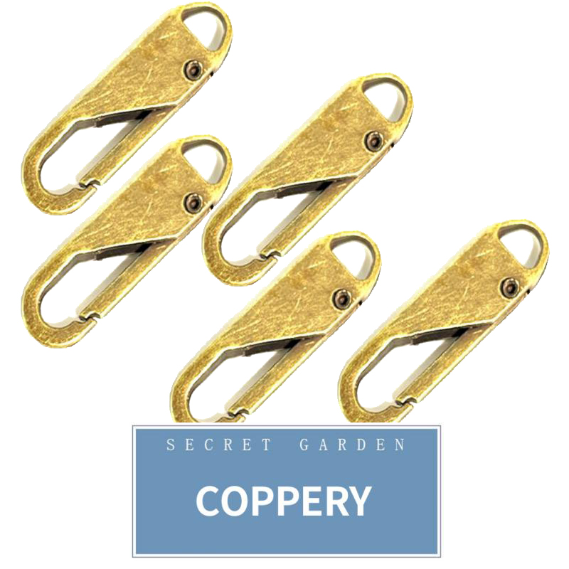 5pcs Metal Zipper Puller Repair Kits Zippers Zippers Pendant Puller Zipper Head For Zipper Slider DIY Sewing Craft Sewing Kits: 05