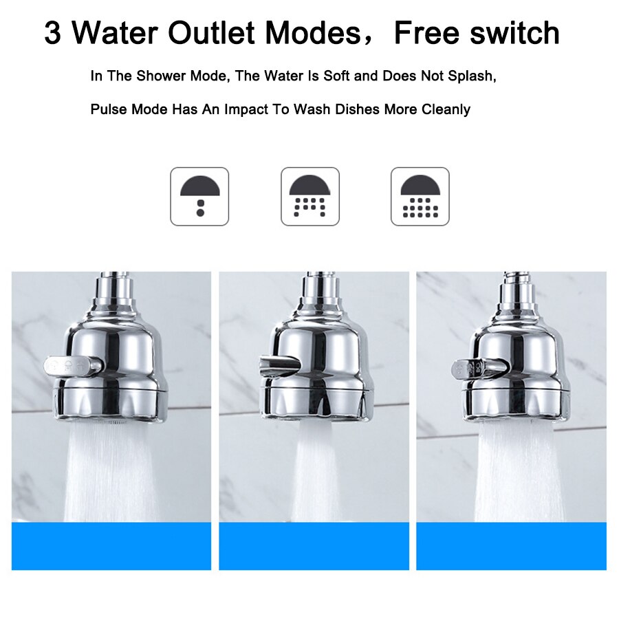 Kitchen Sink Faucet Sprayer Kitchen Tap 360 Rotatable Anti-splash Sink Sprayer Facuet Nozzle Head Water Saving Faucet Aerator