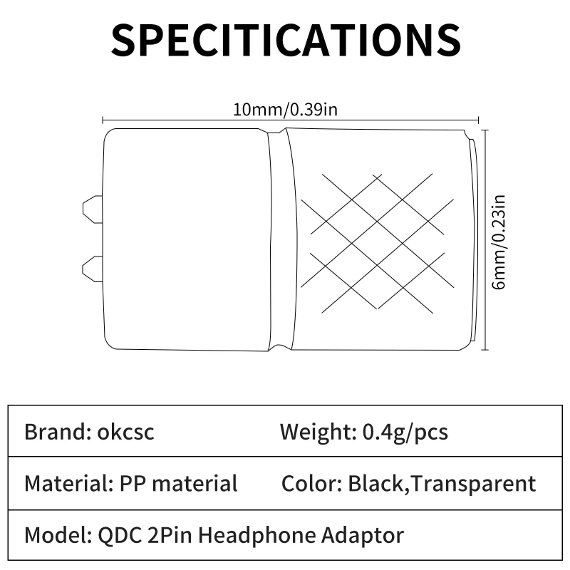 0,78 naar QDC-adapter QDC naar 2-pins QDC naar 0,78-adapter 2-pins QDC-adapter QDC 2-pins adapter QDC-adapter 2-pins 0,78 naar KZ 0,78 naar TRN