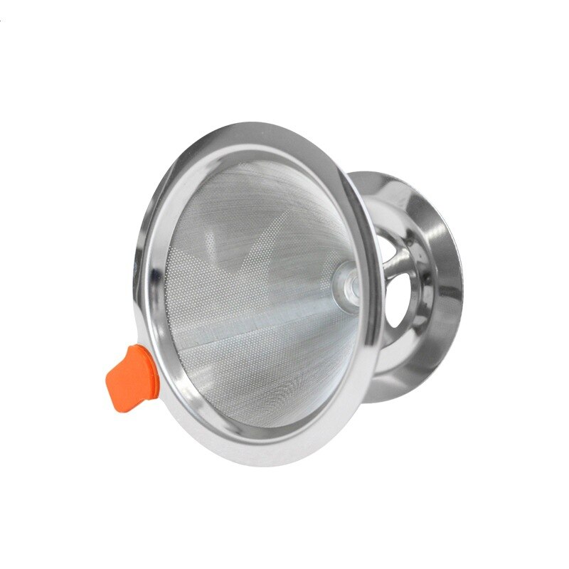 V60 rustfrit stål dryp filter med bund filterfri si hånd kaffe te perkolator genanvendelig kaffetragt
