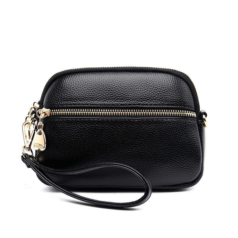 mini Borse Delle Donne Messaggero Piccola Borsa Tracolla in Pelle Femminile sacco Borsa con Tracolla per Le Donne Signore di sacchetto di Frizione Del Telefono mobile Bolsas: nero