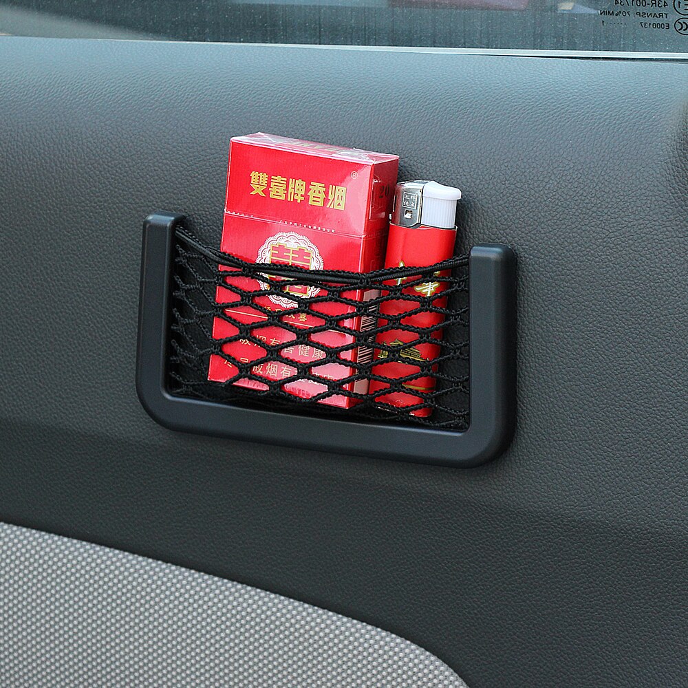 Uniwersalny czarny siatkowy schowek robić samochodu uchwyt telefonu dla toyota corolla chr auris auris avensis t25 hilux camry