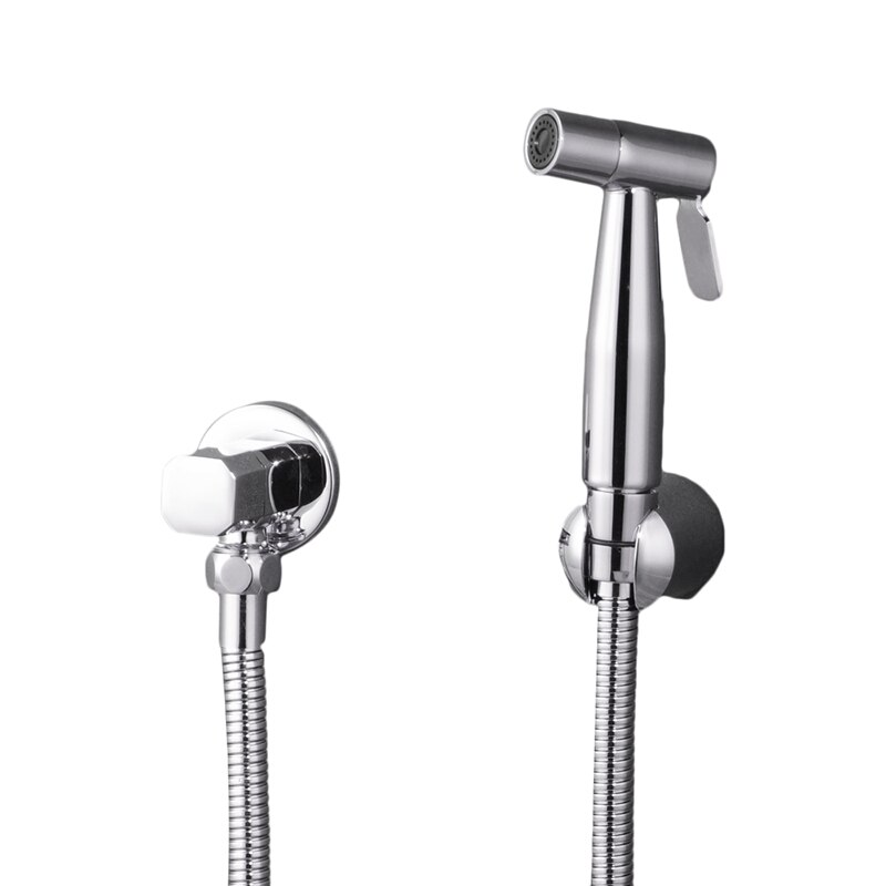 Bathroom Toilet Bidet Tap Kit. Brushed Gold Wall Mounted Bidet Sprayer Shower With Shut-Off Valve Black , Rose Gold Shattf: Light Grey