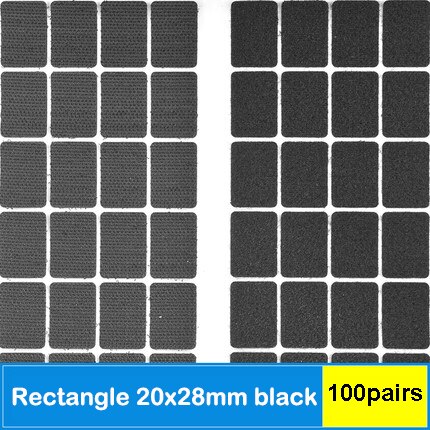 100 Pairs Self Adhesive Dots Round Nylon Black White Strong Self Adhesive Fastener Tape Disc Adhesive Strong Glue 10/15/20/30MM: 20x28MM Black