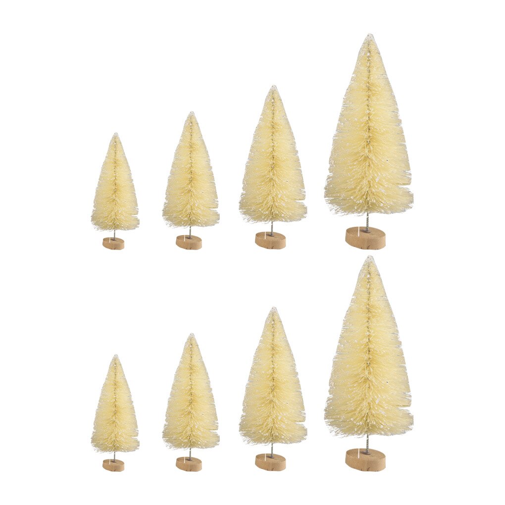Mini Christmas Tree Home Office Tabletop Mini Tree Ornament with Round Base Decoration: 03