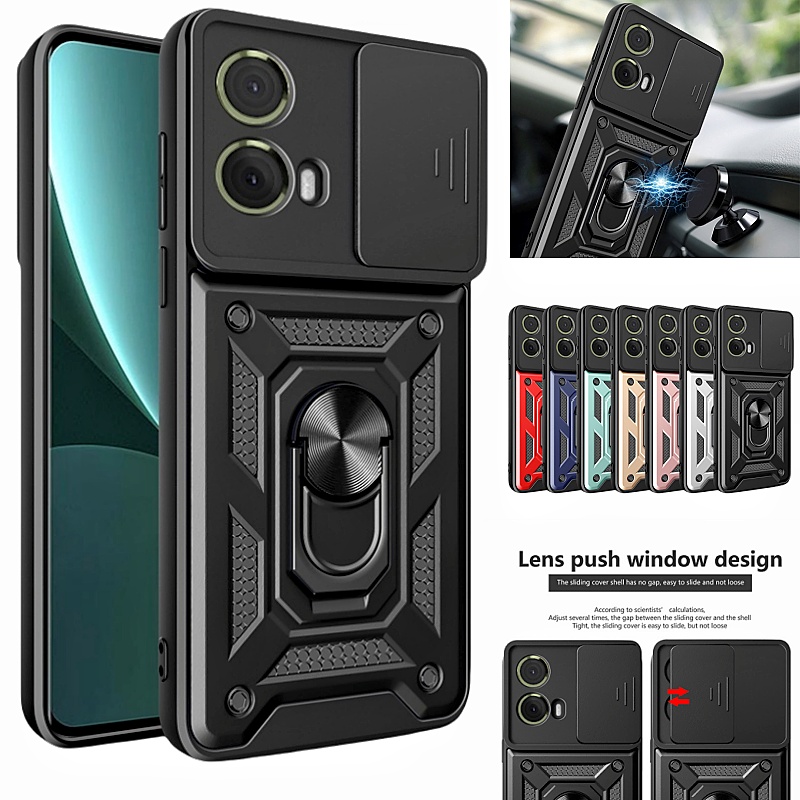 Shockproof Armor Case For Motorola Moto G05 G15 G35 G55 G75 G85 5G G 05 15 35 75 85 Cover Ring Magnetic Stand Holder Coque Funda