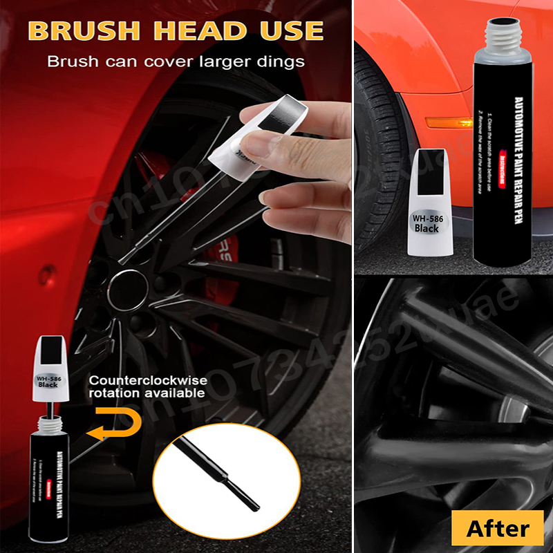 Automotive Wheel Touch-Up Pen Verfreparatiepen Glanzend Zwart Mat Zwart Zilver Grijs Automotive Paint Care Accessoires