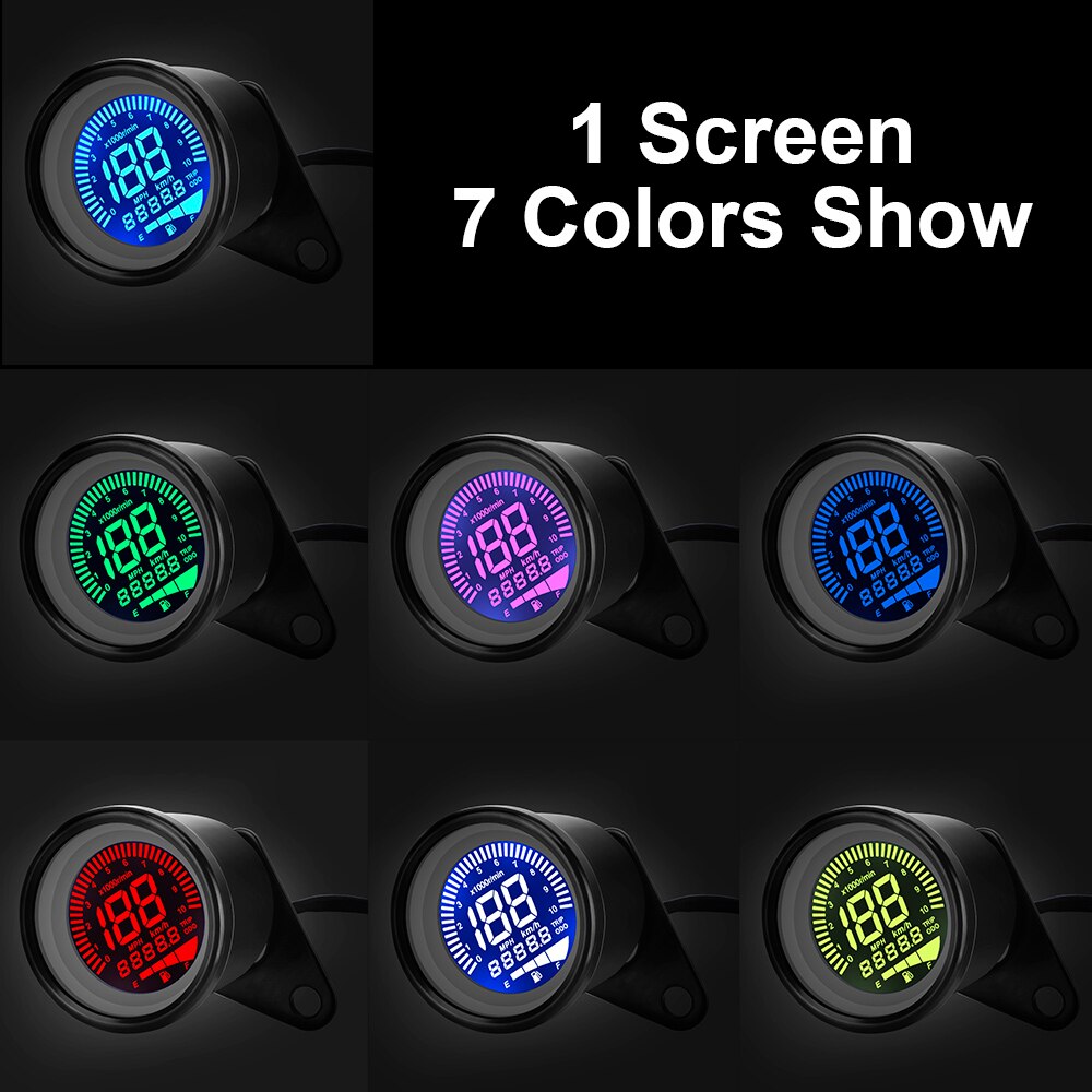 Digital Motorcycle Speedometer Replacement Tachometer Indicator Odometer Retro Meter Scooter Moto Accessories LED Decoration