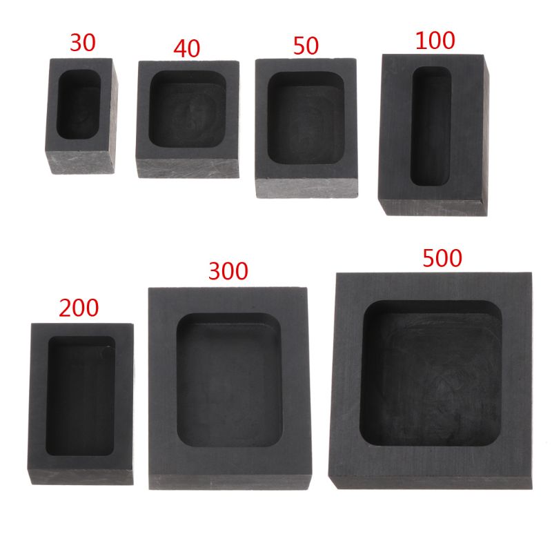 Hoge Zuiverheid Zwart Graphite Ingots Bar Mold Mould Smeltkroes Voor Melting Goud Zilver Messing Casting Raffinage Sieraden Gereedschap