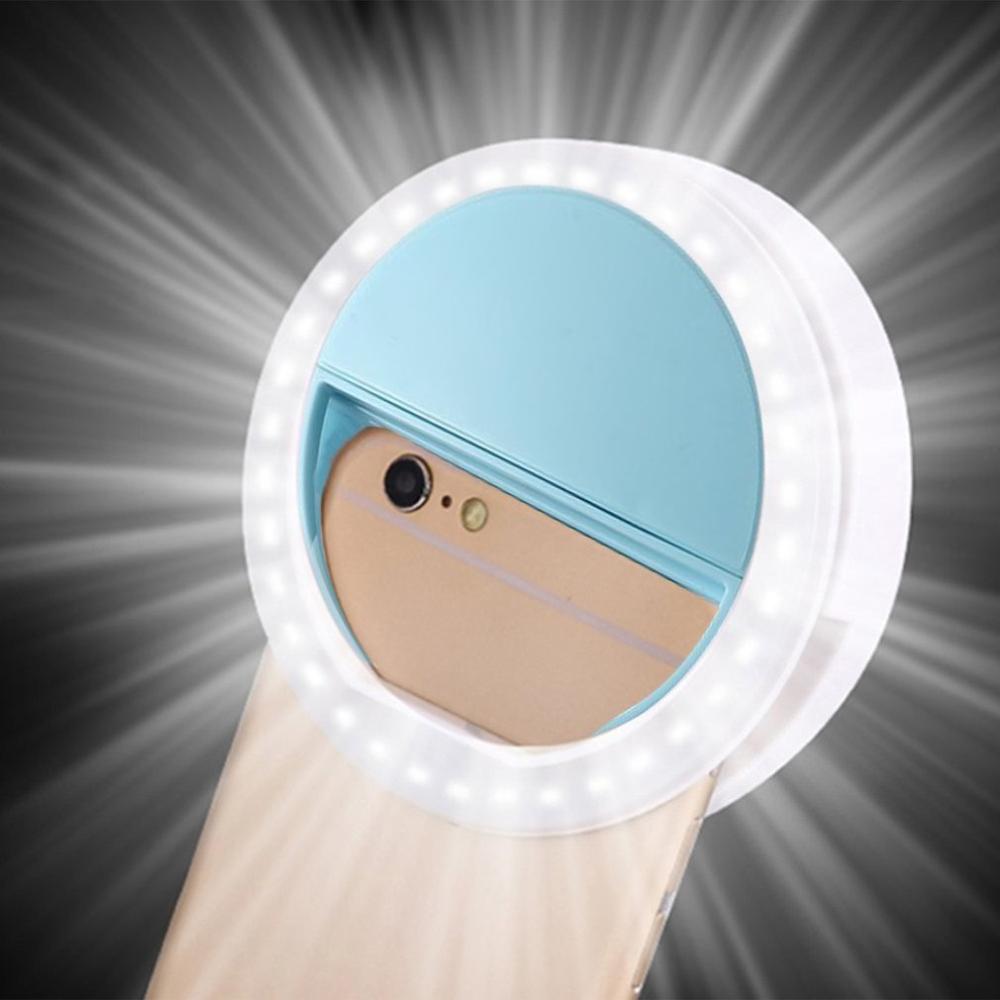 Universele Selfie Led Ring Flash Light Selfie Flash Ring Licht Draagbare Ronde Mini Selfie Zaklamp Lens Schoonheid Vullen Licht Lamp