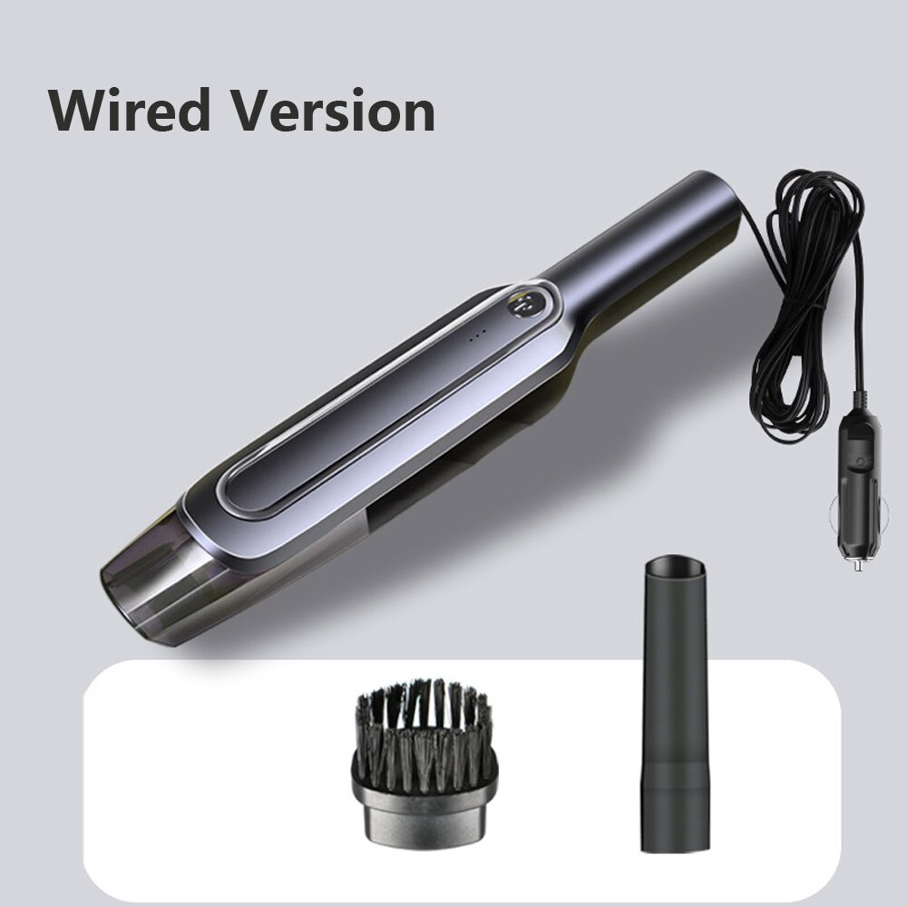 Handheld Wireless Vacuum Cleaner Rechargeable Cyclone Suction Car Vacuum Cleaner Cordless Wet/Dry Auto Portable for Car Home: Wired