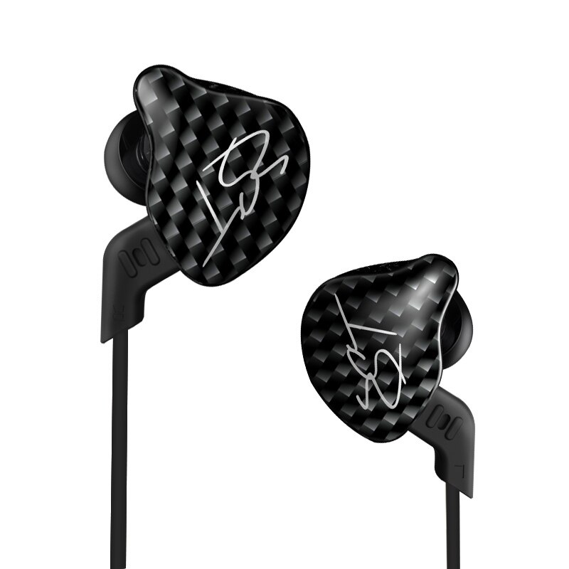 Original KZ ZST Colorful BA+DD In Ear Earphone Hybrid Headset HIFI Bass Noise Cancelling Earbuds With Mic Replaced BT Cable: black no mic