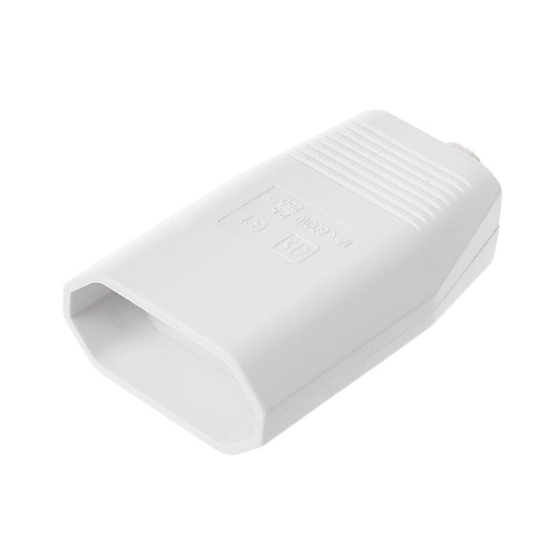 European Standard Female Hole Socket Two-pole Power Extension Cord Plug Outlet: white