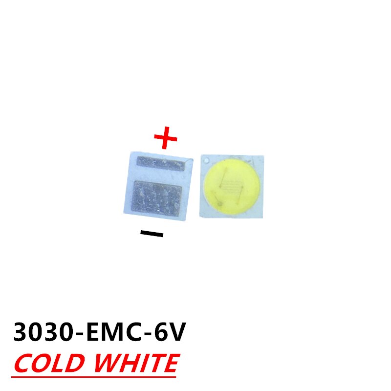 200Pcs Everlight Led 3030 High Power 6V Led Backlight Tv Toepassing 1-2W 3030 Koel Wit 125-150LM Lcd Backlight Voor Tv: NO1