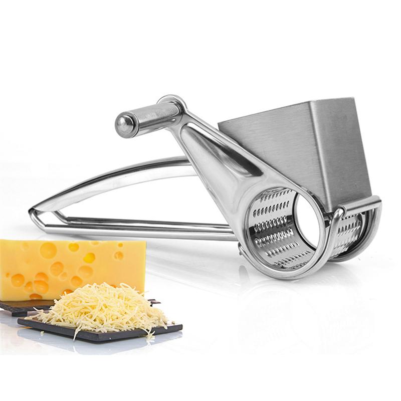 Kaas Rasp Hand Aangezwengeld Rotary Kaas Raspen Gember Chocolade Cutter Met Rvs Drum Keuken Accessoires