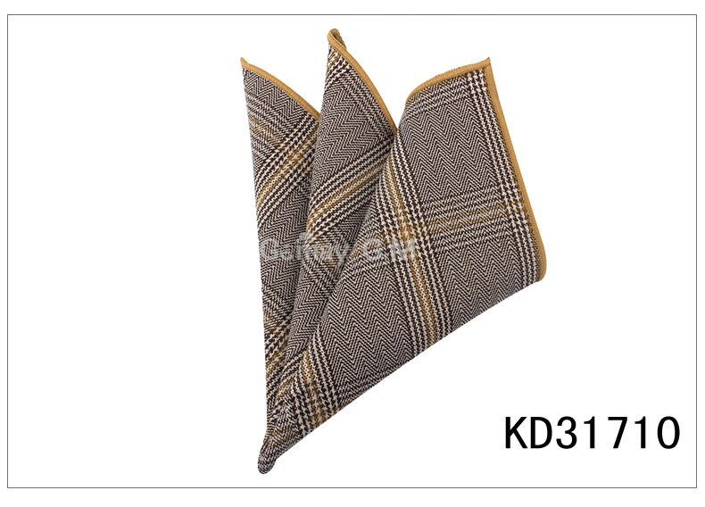 Suits Pocket Square For Men Business Chest Towel Hanky Gentlemen Hankies Classic Plaid Mens Handkerchief: KD31710