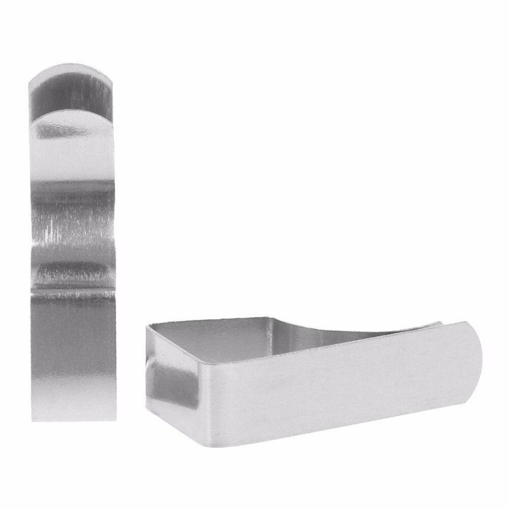 4 stk rustfritt stål duk duk clips klemmeholder for fest bryllup