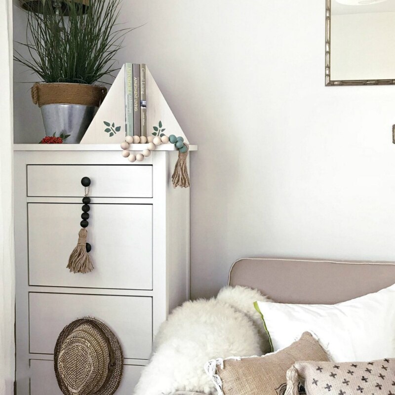 1 Pc kutas dom na farmie koraliki drzwi szafy ozdoba uchwytu naturalnie drewniane koralik ślub wazon ozdoba dekoracji wnętrz