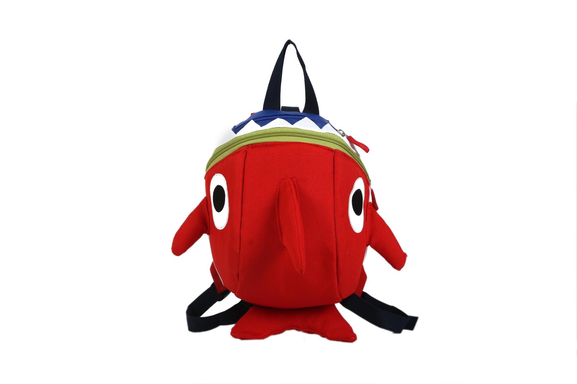 Mochila bonita con arnés de seguridad para bebés y dinosaurios, bolsa antipérdida para niños, mochila escolar resistente y cómoda extremadamente duradera: Sandía roja